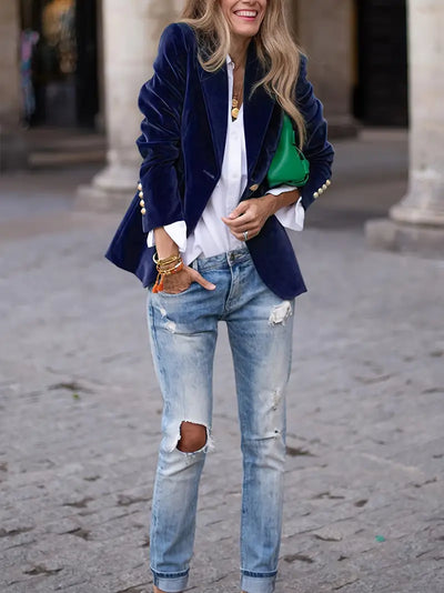 JULISSA | ELEGANTE VELOURSJACKE